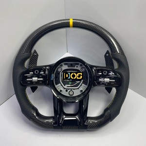พวงมาลัยรถยนต์สำหรับ Mercedes <span class=keywords><strong>Benz</strong></span> C43 GLC63 E53 CLS53 A220 <span class=keywords><strong>S560</strong></span> GLE63 E63 S63 G63 G65 GT63 W177พวงมาลัยคาร์บอนไฟเบอร์ - Product Image 4