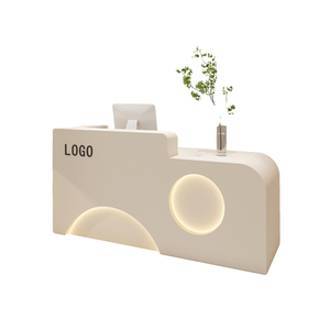 Comptoirs de réception de luxe pour salons de beauté exécutifs Comptoirs de réception pour vente de café avec LED - Product Image 5