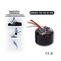 Módulo de Actuador Rotatorio con Reductor de Caja de Engranajes ZBDynamiX de 53 mm, 100 rpm, con Motor BLDC de 48 V para Robot IA o Brazo Robótico Colaborativo