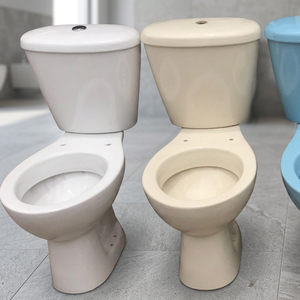 Inodoro de Cerámica Moderno Italiano de Dos Piezas, Montado en el Suelo, con Doble Descarga y Sifón en S, para Baño - Product Image 3
