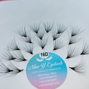 Extensiones de Pestañas de Camelia Sintética Natural 16D/1000 Fans Hechas a Mano al por Mayor, OEM/ODM, Etiqueta Privada, Logotipo Personalizado Gratuito - Product Image 3