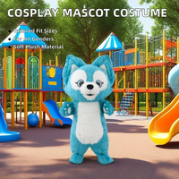 Costume gonflable de mascotte d'ours de Cosplay pour adultes personnalisé dessin animé de chien et de renard d'Halloween pour l'usage de partie de terrain de jeu d'enfants