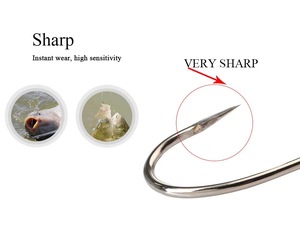 Hameçon de pêche bagues en acier à haute teneur en carbone, crochet de mer semblable à <span class=keywords><strong>Mustad</strong></span> 2330, Kirby - Product Image 5