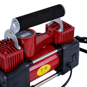 Heavy Duty Double Cylinder Car Truck Tire <b>Pump</b> With LED Light Corded Portable 12V MBJ-018(Digital Display) Oil-lu - Product Image 3