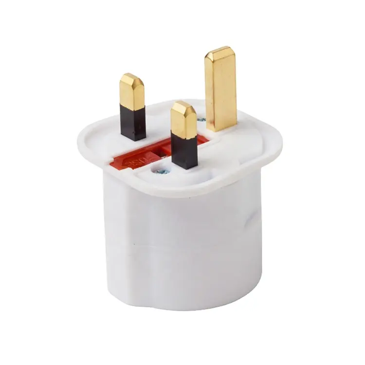EU to UK Plug Adapter - 13A Schuko European Europe Euro Visitors to UK Socket Converter Travel Adaptor From Spain, France, Italy