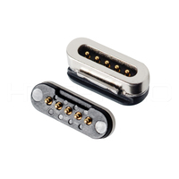 Konektor Magnetik 5 Pogo Pin HYTEPRO M425P dengan PCB, 2A 5 hingga 24V Sambungan Tembus Lubang untuk Daya & Sinkronisasi Data pada Produk Elektronik