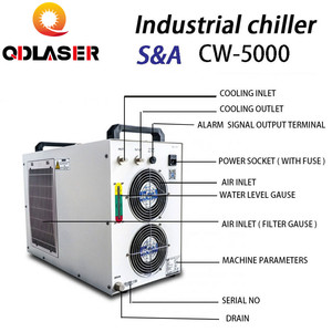 Refroidisseur d'air et d'eau industriel QDLASER <span class=keywords><strong>CW5000</strong></span> pour machine de gravure et de découpe laser CO2, refroidissement de tube laser 80W 100W - Product Image 5