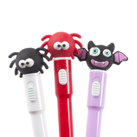 O & Q, venta al por mayor, bolígrafos con diseño de araña de Halloween, ancho de escritura de 0,7mm para papelería escolar, juguete para niños, suministros de Halloween