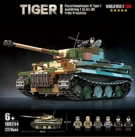Askeri kaplan ağır Tank yapı taşları Set Wea Pon yapı oyuncak koleksiyon ordu modeli Boys için noel hediyesi