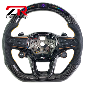 <span class=keywords><strong>Volant</strong></span> en fibre de carbone avec bouton de démarrage LED RPM pour <span class=keywords><strong>Seat</strong></span> Cupra Tavascan Terramar Formentor VZ VZ5 Leon <span class=keywords><strong>Ibiza</strong></span> Ateca Arona - Product Image 1