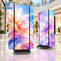 Afficheur vidéo LED portable ultra-fin pliable TOOSEN P1.25 P2 P2.5 pour la publicité en entreprise, idéal pour les halls d'accueil