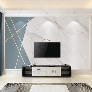 Moderna semplicità TV sfondo pesce pancia bianco murale di marmo carta da parati <span class=keywords><strong>per</strong></span> la decorazione della parete del salotto - Product Image 2