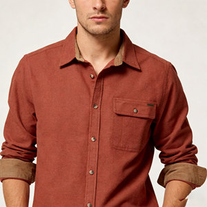 100% Cotton <b>Flannel</b> Shirt Custom Printed Embroidered Logo Button-Up Collar Casual Work Shirts Men'S <b>Jacket</b> - Product Image 1