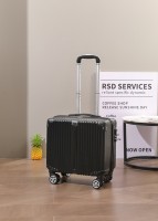 Valise de voyage personnalisable en ABS beige de 18 pouces avec roulette et serrure d'embarquement pour bagages de cabine unisexe
