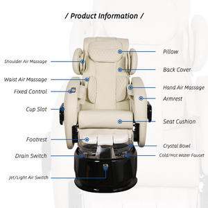 Healthtec-Silla de lujo para masaje de cuerpo completo, silla de spa para manicura y pedicura, estilo moderno para salón de uñas - Product Image 2