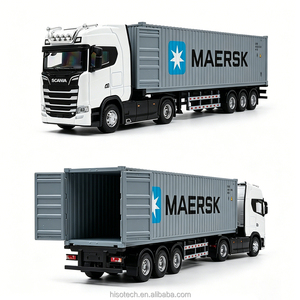 Custom Logo 1:50 Scale Diecast Container Truck Model Alloy Tractor Trailer Cargo <strong>Lorry</strong> for Business Gift Ages 14+ OEM - Product Image 2
