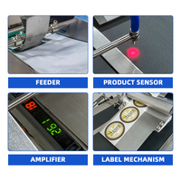Machine d'étiquetage automatique de surface plane de haute qualité pour pochettes de cartes 40-80, sacs Mylar et Doypack, avec applicateur d'étiquettes de bureau et alimentateur automatique