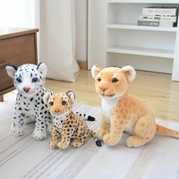 Peluche douce en forme de panthère noire, léopard ou tigre, avec rembourrage en coton PP, unisexe