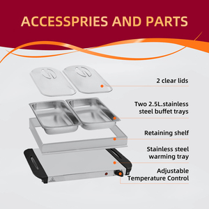 Điện đa chức năng thép không gỉ nhỏ phục vụ chafing món ăn tự chọn thực phẩm ấm hơn thiết lập cho tiệc cưới khách sạn tự chọn - Product Image 3