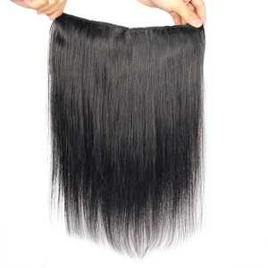 Extensiones de Cabello Halo, Cabello Humano Virgen Remy, Extensiones de Cabello Halo Negras Invisibles, Negro Natural, Cómodas para Uso Diario - Product Image 2