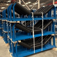 Rouleau d'impact en acier enduit de poudre conforme à la norme CEMA pour convoyeur d'usine électrique