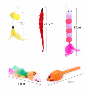Baguette en forme de plume pour chat, attrapeur et canne à pêche, <span class=keywords><strong>jouet</strong></span> interactif, <span class=keywords><strong>souris</strong></span> en bois, adapté aux animaux de compagnie - Product Image 6