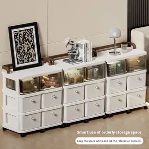 <span class=keywords><strong>Meuble</strong></span> de <span class=keywords><strong>rangement</strong></span> moderne à double tiroir empilable pour jouets et collations, en plastique sans BPA, tiroirs de <span class=keywords><strong>rangement</strong></span> modulaires pour chambre d'enfant - Product Image 2