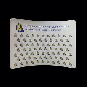 Custom 8ft Tension Fabric Photo Booth Backdrop Pillowcase Style Banner Stand Aluminum Alloy Frame for Display Accessories - Product Image 1