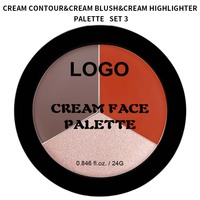 OCHAIN Nouveauté 3 en 1 Stick de maquillage longue tenue naturel et sans cruauté, contour, stick illuminateur multicolores, palette de blush