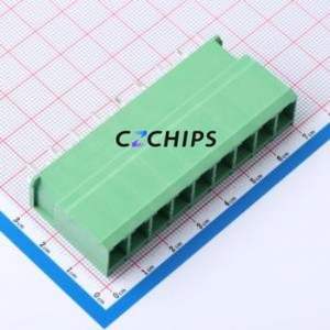 DB3EVC-7.62-9P-GN Plug-in Terminal Block Through hole,P=7.62mm Connector Board-to-Board / Socket - Closed 1x9P 7.62mm Green - Product Image 1