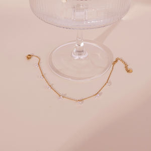 डेन्टी गहने स्टेनलेस स्टील 18k वास्तविक सोने का क्यूबिक जिरकॉन नॉन टैर्निश हाइपोएलर्जेनिक - Product Image 4