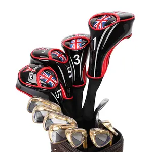 PLAYEAGLE sarung kayu Golf 135UT 4 buah/set grosir OEM kulit PU rajut penutup kepala Golf pelindung klub Golf