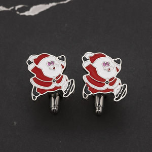 クリスマスクリエイティブアクセサリーサンタクローススーツ金属カフス - Product Image 2