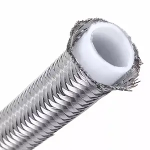 חאופה נירוסטה צינור בלם הידראולי PTFE קלוע קו שמן צינור דלק מירוץ רכב פלדה צינור דלק קלוע