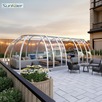Personalizable estable y fuerte de aluminio cúpula de jardín bola tienda estilo Sunroom casa con PC burbuja tienda