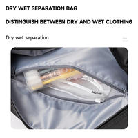 Sac de sport avec compartiment à chaussures pour homme Sac de voyage Oxford Sport Yoga résistant à l'eau