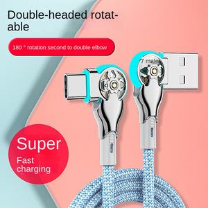 2023 עם ציצה כחול מים מסתובב טעינה מהירה עבור iphone 15 כבל נתונים עם טעינת פלאש led עבור iPhone 15 - Product Image 3