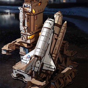 Robotime Rokr artigianato in legno meccanico LKA02 <span class=keywords><strong>Space</strong></span> Shuttle fai da te giocattoli in miniatura 3D Puzzle in legno - Product Image 6