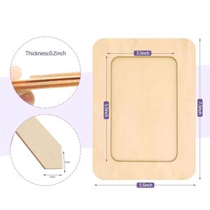 Wholesale Children's Oil Painting Board Handmade Clay <b>Frame</b> <b>White</b> Mosaic DIY Rectangle Photo <b>Frame</b> Simple and Affordable - Product Image 4