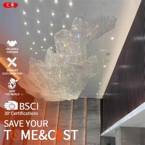Edificio Duplex luce cielo di lusso <span class=keywords><strong>nuvola</strong></span> <span class=keywords><strong>bianca</strong></span> per Villa Hotel scale vuote lampadari a Led - Product Image 1