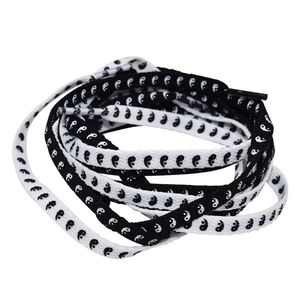 Flat Custom Printing Funny Lacesc Printed Bulk Shoelaces Black and White Shoelaces Manufacturer - Product Image 1
