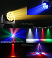 Lumière Lyre 19x15W Effet Abeille, Wash, Beam, Spot, Zoom 19x15W, Aura 19x15W, pour Concert, Mariage, Éclairage de Scène LED