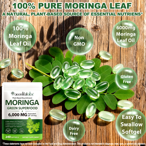 Acentiallabs Moringa Yaprağı Ekstresi Yumuşak Kapsül Takviyesi Sindirim Desteği Moringa Yeşil Süper Besin Kapsülleri Genel Sağlık İçin - Product Image 4