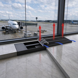 Convecteur encastré au sol à eau chaude, <span class=keywords><strong>radiateur</strong></span> de sol à convection naturelle pour espaces commerciaux - Product Image 3