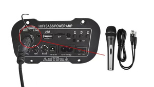 PW-C5 25W 5 pouces haut-parleur carte amplificateur Audio entrée micro amplificateurs de voiture et Subwoofer Audio récepteurs et amplificateurs intégrés - Product Image 5