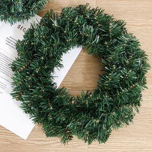 30Cm 40Cm 50Cm 60Cmchristmas Vòng Hoa Vòng Hoa Với Thông Nón Và Bow Đèn LED Trang Trí Giáng Sinh Vòng Hoa - Product Image 1