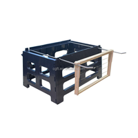 Neue italienische Henan Bee Tools 8/10 Rahmen faltbare Bienenstockhalterung, feuchtigkeits- und insektensicher, schwarz, 3 Monate Garantie