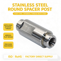 Entretoise double femelle à filetage intégral CNC sur mesure, en acier SUS303 1215, avec fente plate H7, pour clé à entretoises SDWS SDWQN