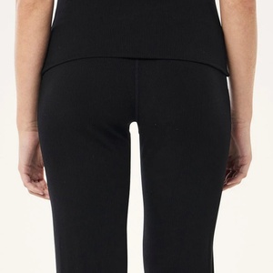 Leggings de yoga élastiques et respirants à jambes évasées, taille haute, extensibles dans quatre directions, en Spandex/Nylon écologique, grandes tailles, anti-transpiration - Product Image 2