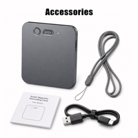 Enregistreur vocal IA intelligent ChatGPT-5 140 langues MINI avec transcription, dictaphone magnétique intelligent, clonage vocal IA, studio de narration d'audiolivres